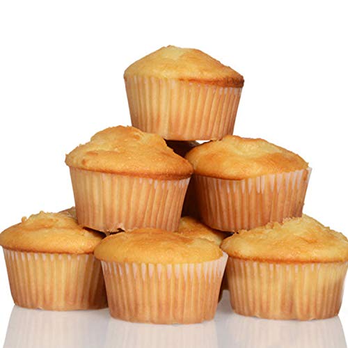 Caperci Natural Cupcake Liners 500-Pack, Food Grade & Grease-Proof