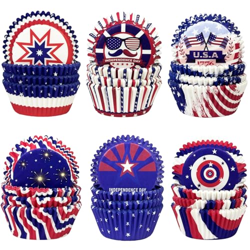 Independence Day Cupcake Liners 300-Count Gradient Design