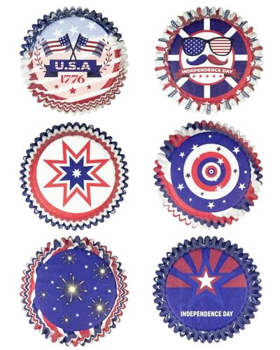 Independence Day Cupcake Liners 300-Count Gradient Design