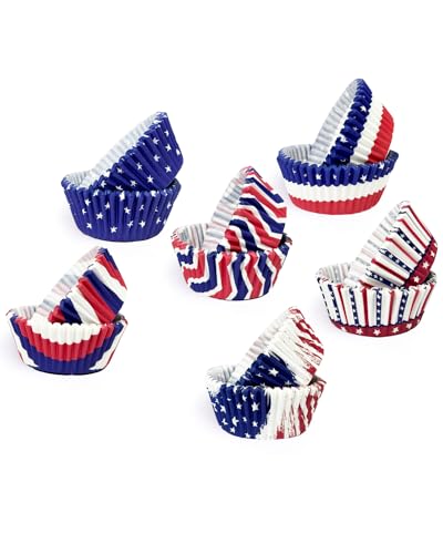 Independence Day Cupcake Liners 300-Count Gradient Design