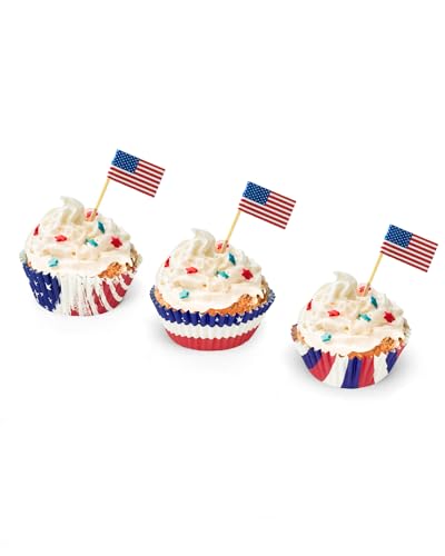 Independence Day Cupcake Liners 300-Count Gradient Design
