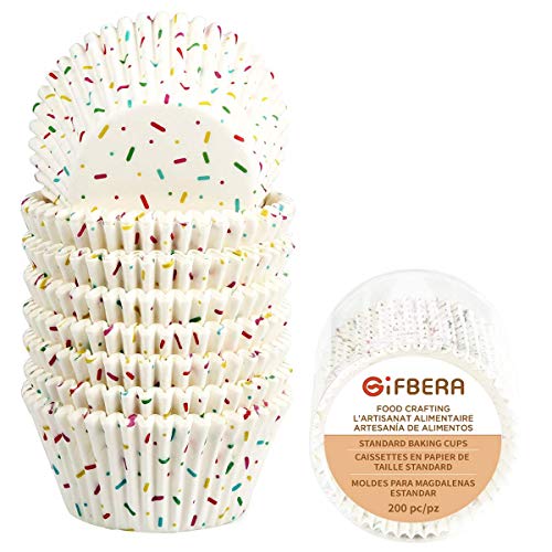 White Cupcake Liners - Pack of 200 Odorless Greaseproof