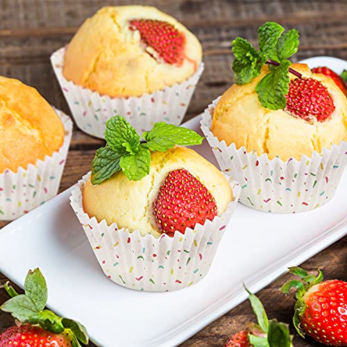 White Cupcake Liners - Pack of 200 Odorless Greaseproof