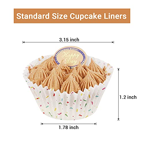 White Cupcake Liners - Pack of 200 Odorless Greaseproof