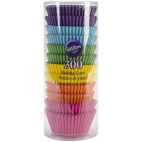 300 Count Wilton Standard Rainbow Bright Cupcake Liners