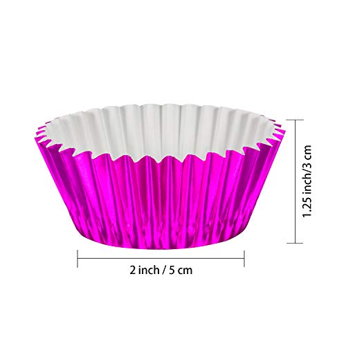 Sumind Foil Cupcake Liners in 10 Colors, 200-Pack