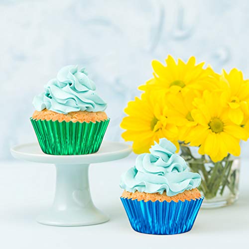 Sumind Foil Cupcake Liners in 10 Colors, 200-Pack