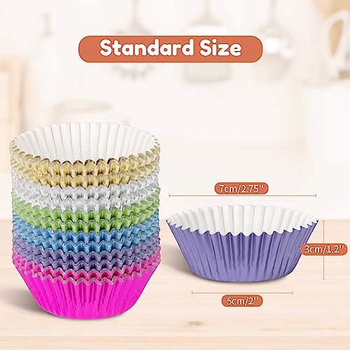 240pcs Metallic Foil Cupcake Liners - Standard Size