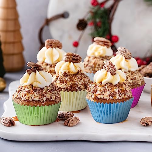 240pcs Metallic Foil Cupcake Liners - Standard Size