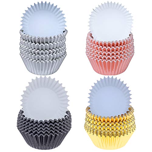 400 Foil Cupcake Liners in Assorted Metallic Colors