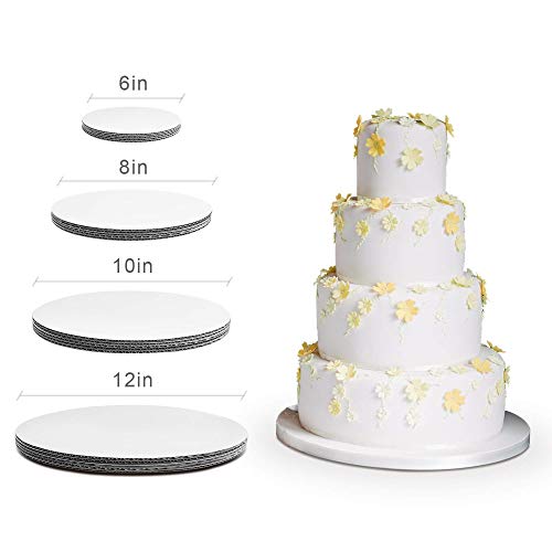 LEGLO White Greaseproof Cake Boards Set - 6/8/10/12 inch