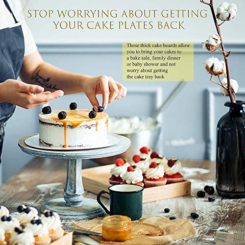 LEGLO White Greaseproof Cake Boards Set - 6/8/10/12 inch