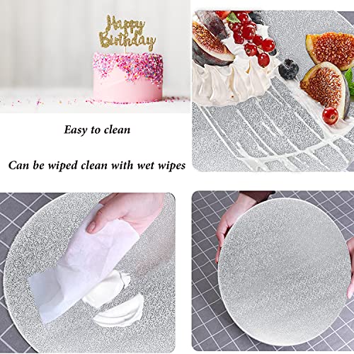 Set of 4 Silver Cake Boards in Various Sizes
