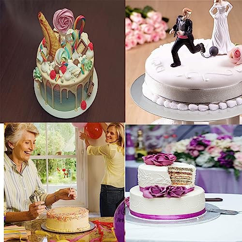 Set of 4 Silver Cake Boards in Various Sizes