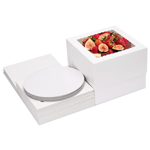 10 Sets 10x10x8 Cake Boxes with Boards