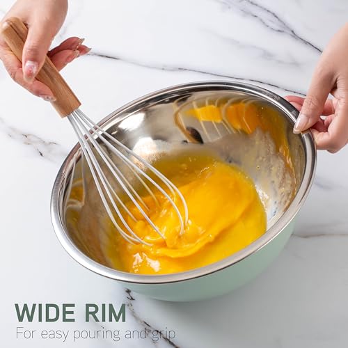 Stainless Steel Mixing Bowls Set - 6 Piece Green