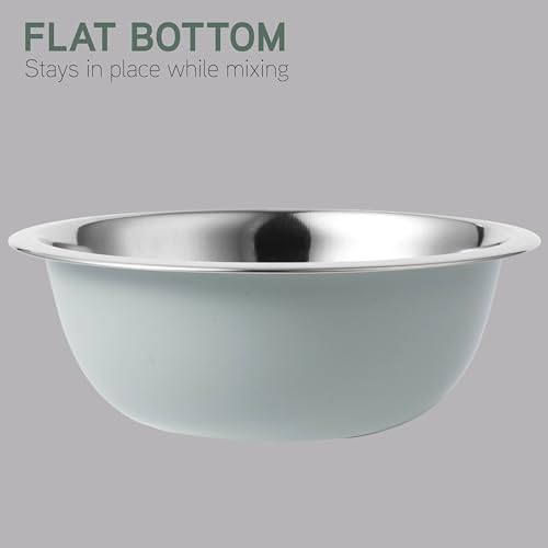 Stainless Steel Mixing Bowls Set - 6 Piece Green