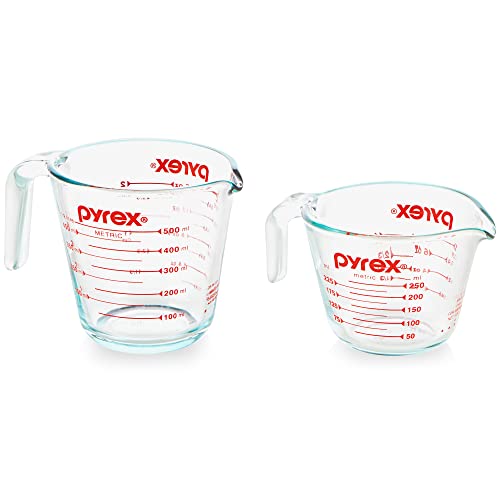 Pyrex Glass Measuring Cup Set - 1-Cup & 2-Cup