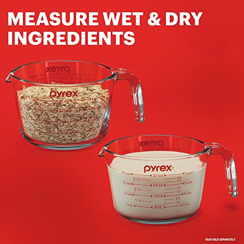 Pyrex 4-Cup Glass Measuring Cup: Baking Essential
