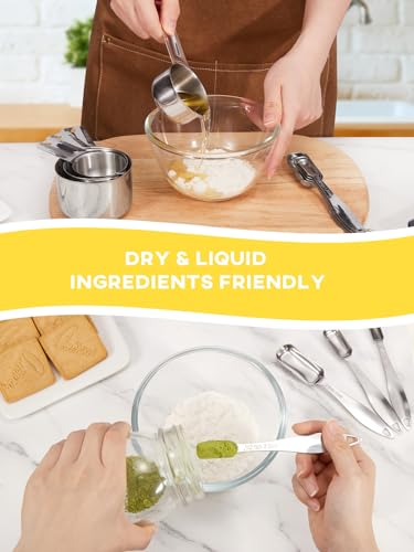 Joyhill 8 Piece Stainless Steel Measuring Cups and Spoons