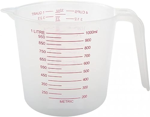 1 Pack Plastic Liquid Kitchen Measuring Cups Set