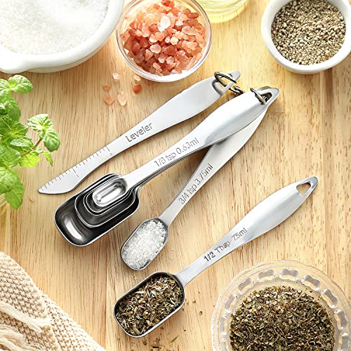13-Piece Stainless Steel Measuring Spoons Set with Leveler