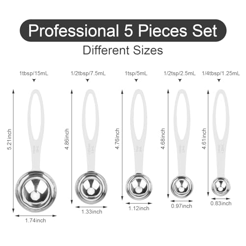 Heavy Duty Stainless Steel Measuring Spoon Set for Baking