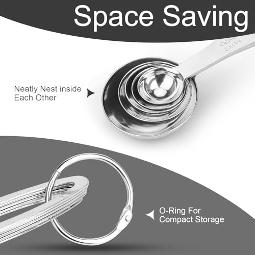 Heavy Duty Stainless Steel Measuring Spoon Set for Baking