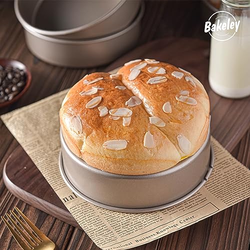 Bakeley 4Pcs 6-Inch Non-Stick Round Cake Pan Set