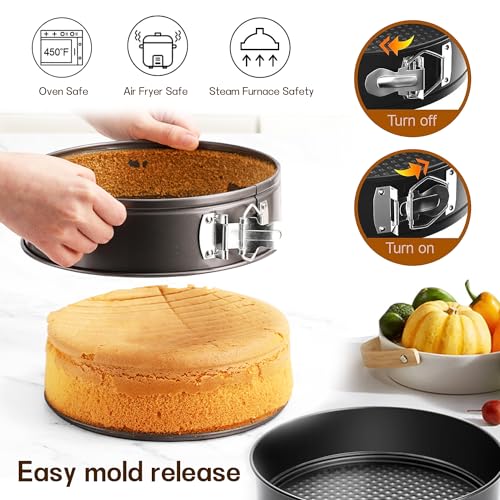 Nonstick Springform Cake Pan Set - 5 Sizes