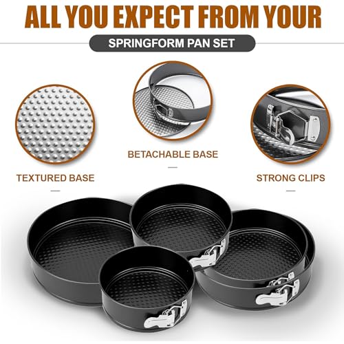 Nonstick Springform Cake Pan Set - 5 Sizes