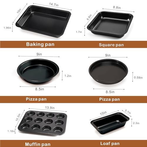 6-Piece Nonstick Bakeware Set with Various Baking Pans