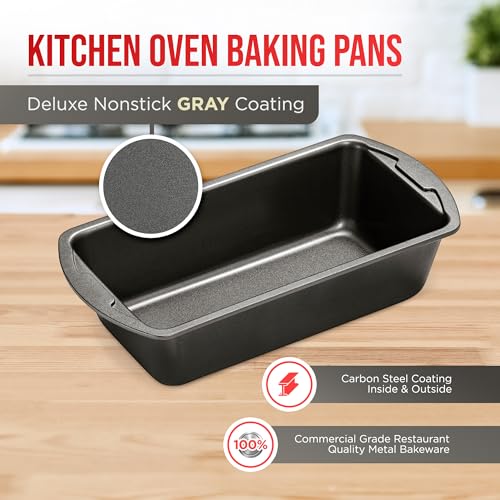 Swiss Bakeware Set - 6 Piece, Stackable, Professional-Grade Non-Stick