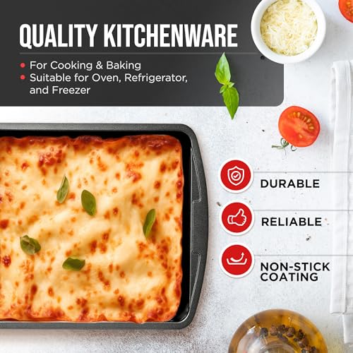 Swiss Bakeware Set - 6 Piece, Stackable, Professional-Grade Non-Stick