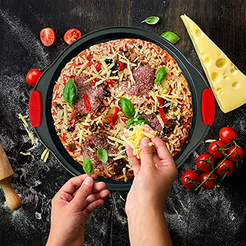 NutriChef 6-Piece Nonstick Bakeware Set with Red Handles