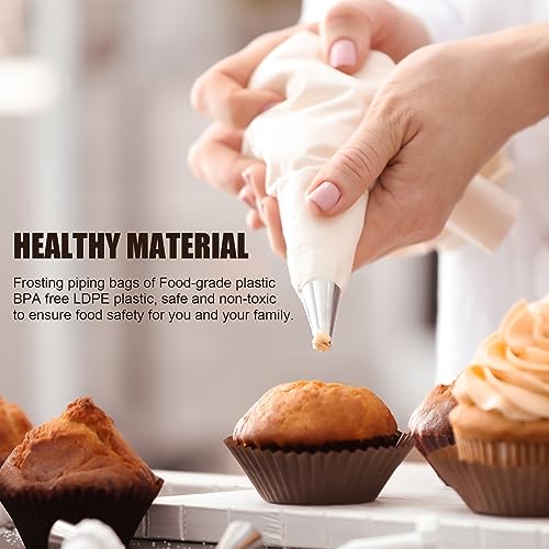 Piping Bags and Tips Set with 100pcs Pastry Bags
