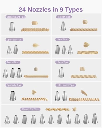 Kootek 32-Piece Cake Decorating Kit with Piping Tips
