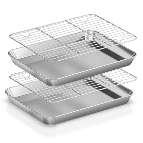 Stainless Steel Quarter Sheet Pan Set with Rack