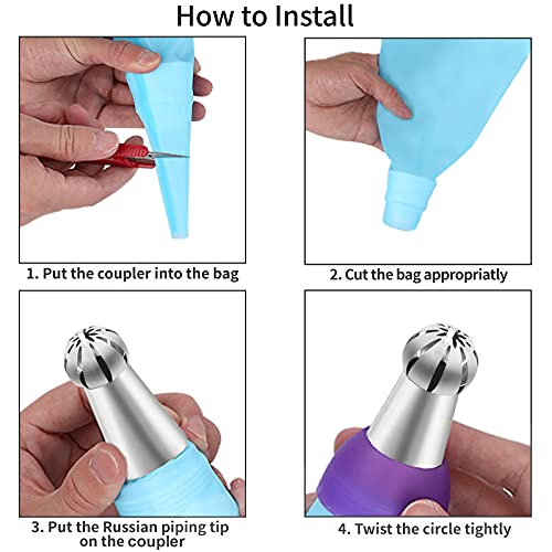 42pc Russian Piping Tips Set for Cake Decorating Kit