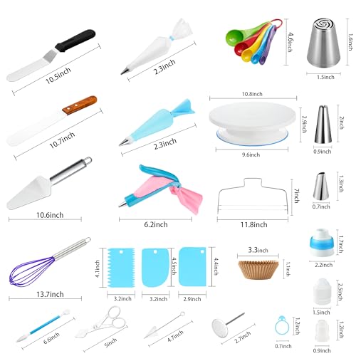 Kasmoire 207 Pcs Cake Decorating Kit & Accessories