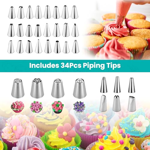 Kasmoire 207 Pcs Cake Decorating Kit & Accessories