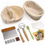 RORECAY Bread Banneton Proofing Basket Set - 2 Sizes