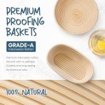 RORECAY Bread Banneton Proofing Basket Set - 2 Sizes