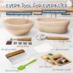 RORECAY Bread Banneton Proofing Basket Set - 2 Sizes