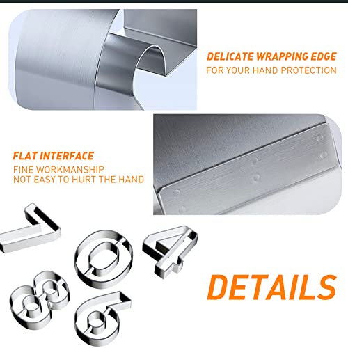 9-Piece Mini Stainless Steel Number Cookie Cutter Set