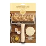 Floral Scroll Mini Embossing Rolling Pin, Poplar Wood