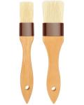 Beechwood Handle Boar Bristle Pastry Brush Set
