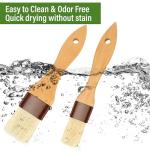 Beechwood Handle Boar Bristle Pastry Brush Set