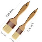 Beechwood Handle Boar Bristle Pastry Brush Set