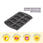 Wilton Non-Stick Mini Loaf Pan, 8-Cavity, Gray